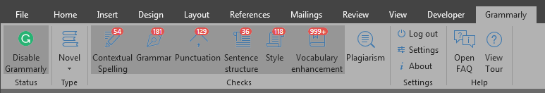 GRammarly Toolbar