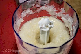 Puréed Onion garlic and ginger